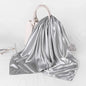 Fashion Hijab Scarves For Women Silk Satin Hair Scarf Female Solid Colors Kerchief 90*90cm Square Shawls Neck Scarfs For Ladies