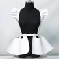 skirt Women's Belts Fashion Leather Body Harness Belt Skirt With Ruffle Hem Gothic Style Waist &Shoulder Belt Clothing Accessory
