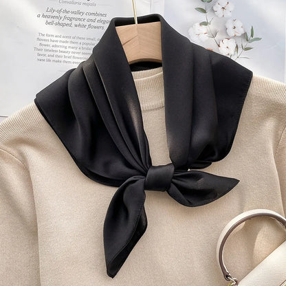 70Scarf 100% Silk Bandana Women Square Scarves Wrap Kerchief Mulberry Spring Fashion Luxury High Quality Headband Hijab Shawls
