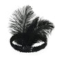 Hair Accessories Feather Headwear Tassel Makeup Party Cosplay Dress Headwear Diamond Black Masquerade Hair Band