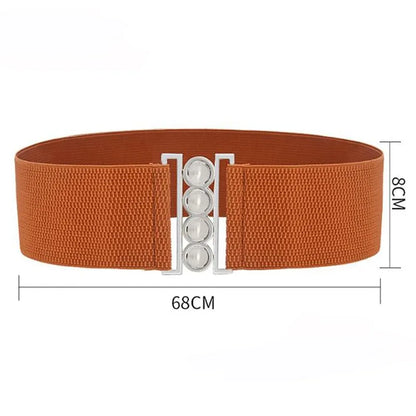 Belts For Women Elastic Band Wide Belts Down Coat Waist Belt Female Buckle Cummerbands Waistband Corset Decoration Accessories