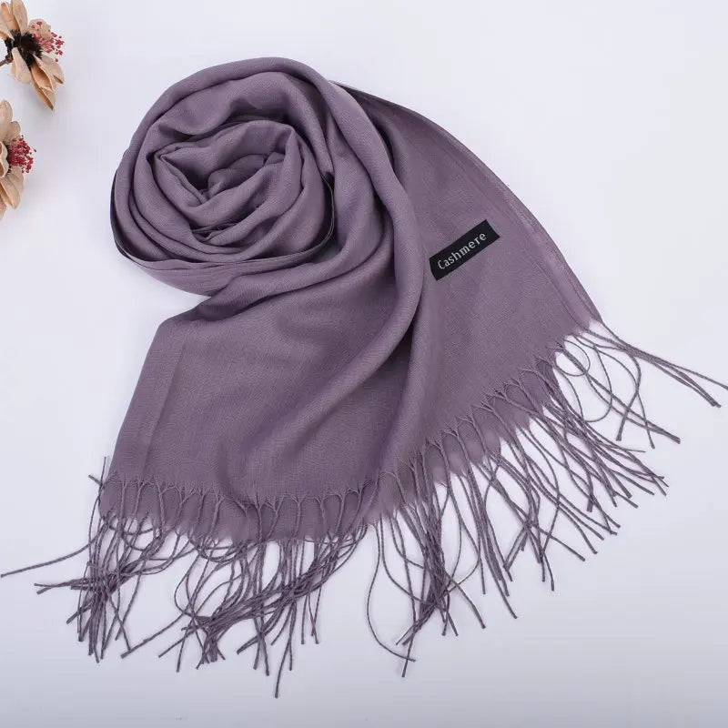 New autumn and winter solid color scarf for both men and women, 100g single color headscarf shawl
