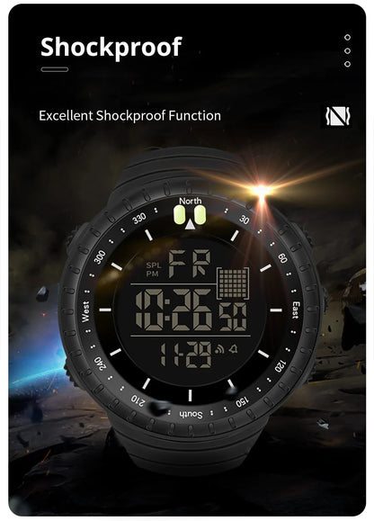 SYNOKE Outdoor Military Digital Watch For Men Fashion Retro Men Watch Sports Waterproof Men Watch Multifunctional Handsome Men