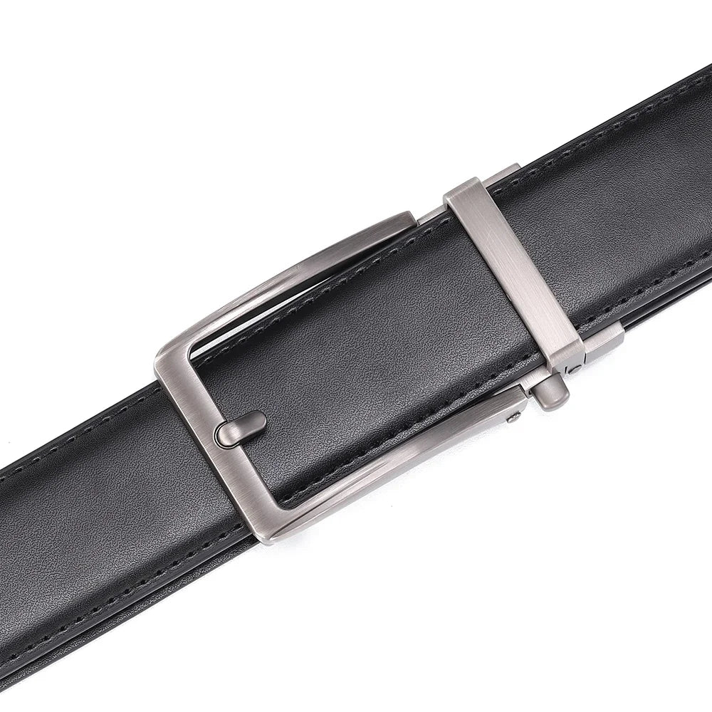 Click Belts for Men Luxury Brand Designer Automatic Buckle Real Original Genuine Leather Men's Belt Male Jeans Waist Straps