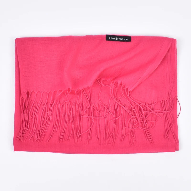 New autumn and winter solid color scarf for both men and women, 100g single color headscarf shawl