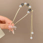 Fashion Hair Accessories Metal U Shape Hair Clip For Women Elegant Simulated Pearl Tassels Hairpin Female Headwear Gifts