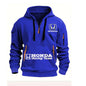 Honda Motorcycle Hoodie for Men Fashionable Men's Sweatshirt with Honda Logo Hooded Zip Top and Pockets