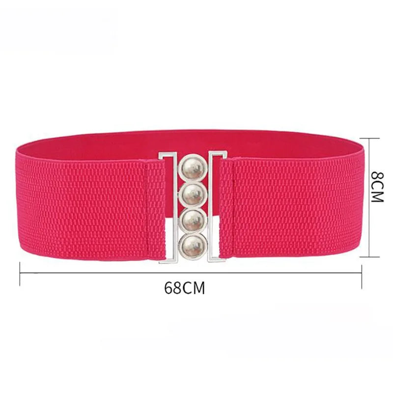 Belts For Women Elastic Band Wide Belts Down Coat Waist Belt Female Buckle Cummerbands Waistband Corset Decoration Accessories