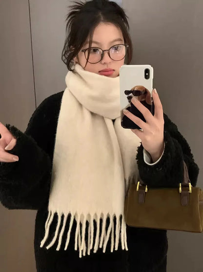 Scarf For Women Winter High-End New Autumn And Winter Korean Version Warm And Thickened Versatile Neck Protection