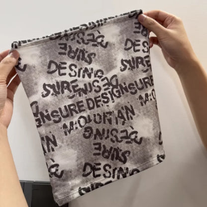 Scarves English Graffiti Sunscreen Face Mask UV Protection Shading Riding Mask Personal Breathable Ice Silk Face Towel Summer