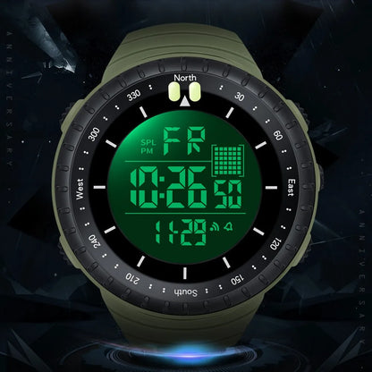 SYNOKE Outdoor Military Digital Watch For Men Fashion Retro Men Watch Sports Waterproof Men Watch Multifunctional Handsome Men