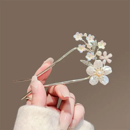 Fashion Hair Accessories Metal U Shape Hair Clip For Women Elegant Simulated Pearl Tassels Hairpin Female Headwear Gifts