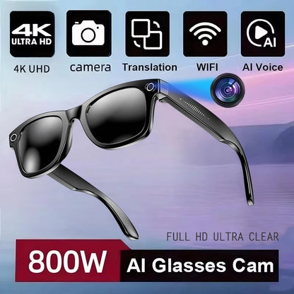 2025 Smart Glasses 32GB Memory with Camera Sunglasses Mini Camera Video Translation Bluetooth Call Anti-blue Glasses Man Women