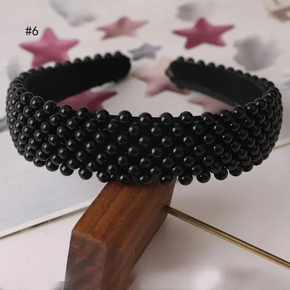 Pearl Hair Accessories Headwear Women's Hair Strap Fashion Retro Exquisite  Accessories Girls and Children's Hair Hoops