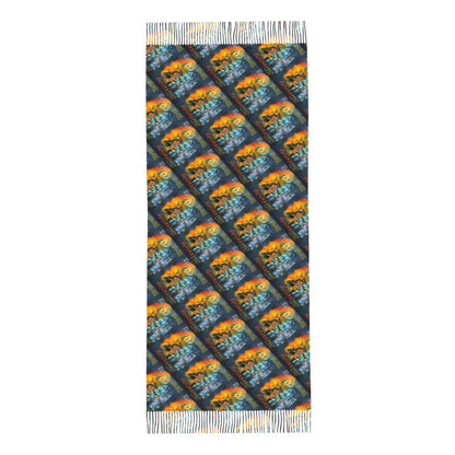 Custom Female Large British Heavy Metal Rock Iron Maidens Scarves Women Winter Soft Warm Tassel Shawl Wraps Scarf