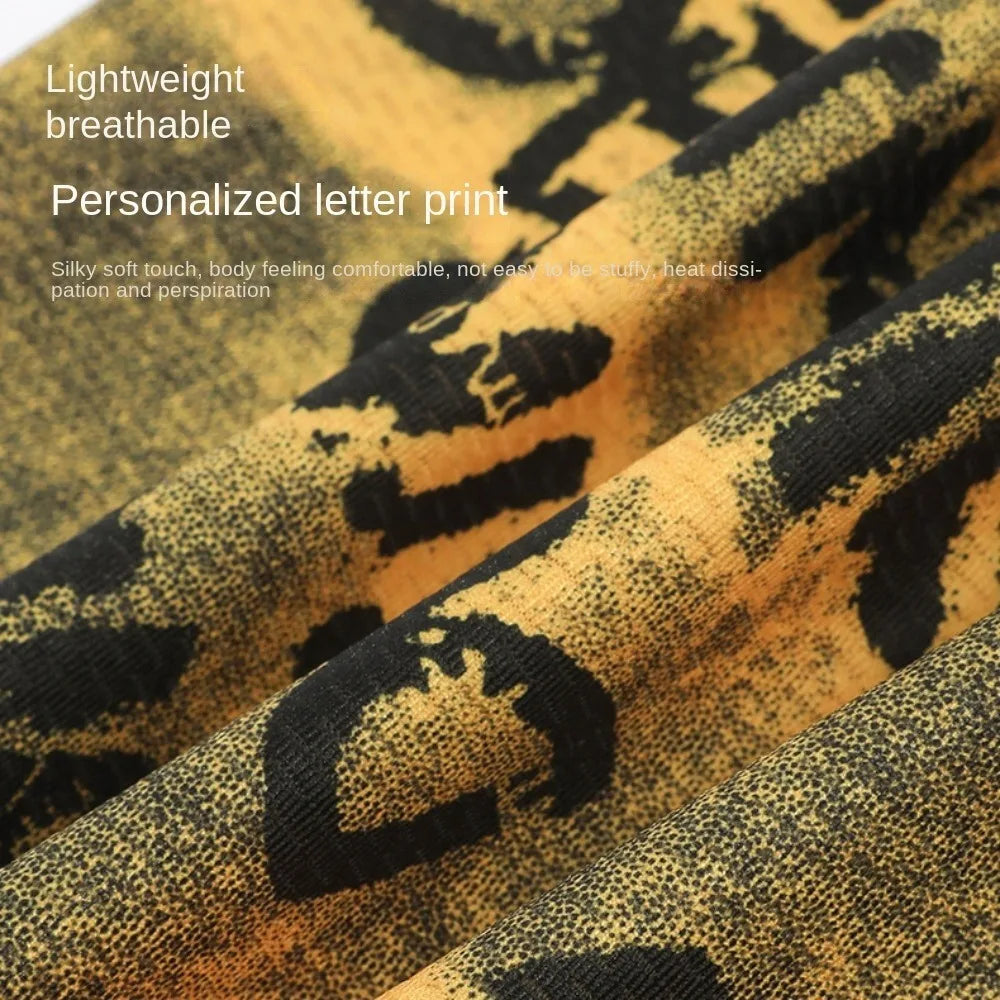 Scarves English Graffiti Sunscreen Face Mask UV Protection Shading Riding Mask Personal Breathable Ice Silk Face Towel Summer