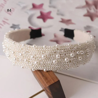 Pearl Hair Accessories Headwear Women's Hair Strap Fashion Retro Exquisite  Accessories Girls and Children's Hair Hoops