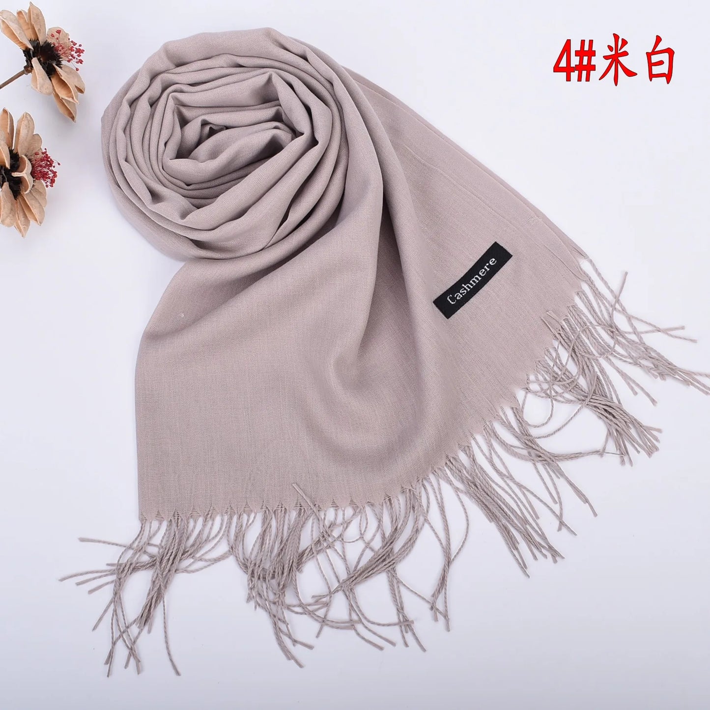New autumn and winter solid color scarf for both men and women, 100g single color headscarf shawl