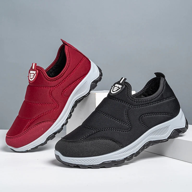 Winter Men Sneakers Warm Fur Men Ankel Boots Plush Men Snow Boots Plus Size Couple Shoes Non-Slip Men Boots Casual Men Shoes