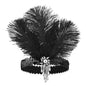 Hair Accessories Feather Headwear Tassel Makeup Party Cosplay Dress Headwear Diamond Black Masquerade Hair Band