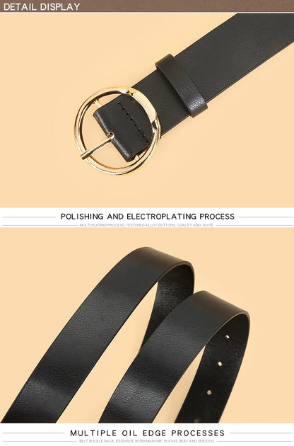 3pc New Women'S Minimalist and Stylish Versatile Belts, Classic Belts for Jeans and Dresses, Solid Color Elegant Belts
