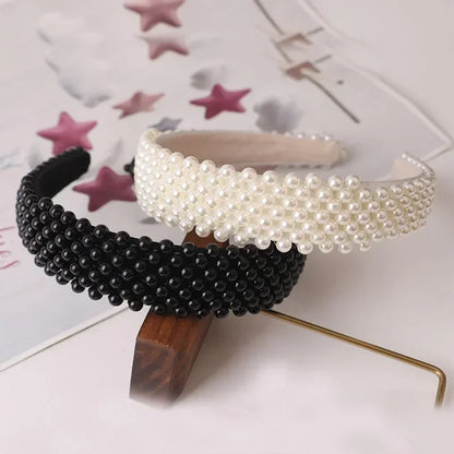 Pearl Hair Accessories Headwear Women's Hair Strap Fashion Retro Exquisite  Accessories Girls and Children's Hair Hoops