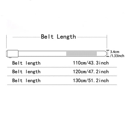Men's Belts High-Quality Luxurious PU Belts Men's Casual Fashion Toothless Automatic Simple Buckle Belts