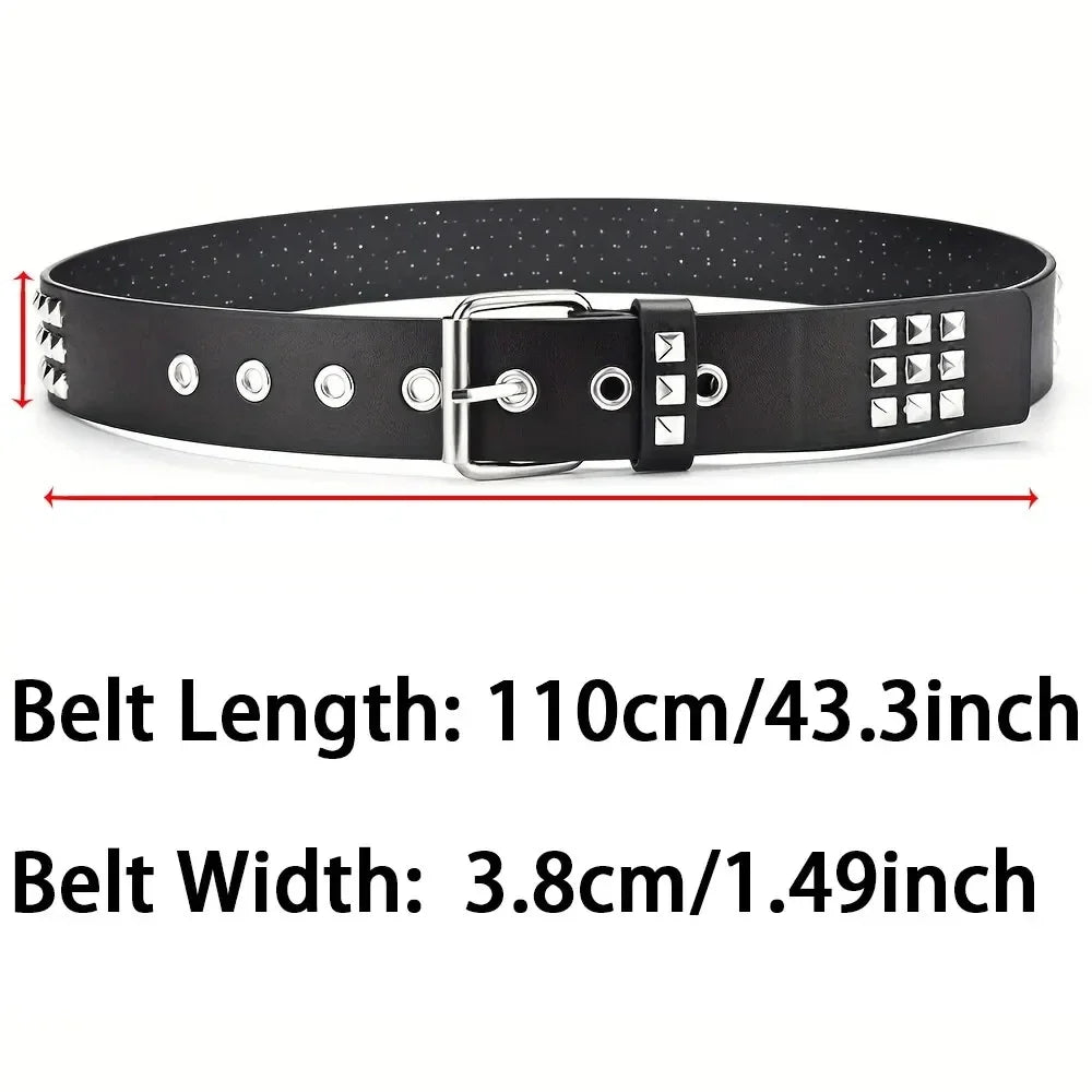 Trend Rivet Belts Heavy Metal Belt Men Women Punk Nightclub Rock Style Jeans Belt Y2K Belt Fashion Decoration Women's Belts