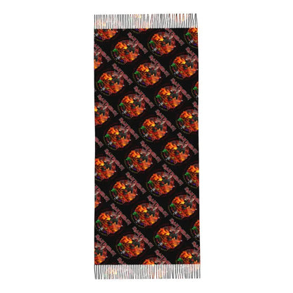 Custom Female Large British Heavy Metal Rock Iron Maidens Scarves Women Winter Soft Warm Tassel Shawl Wraps Scarf