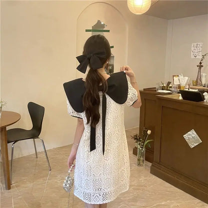 Female Dresses White Formal Women's Dress Occasion Birthday Kawaii Lace Clothing Y2k Fashion Summer 2025 Elegant and Beautiful