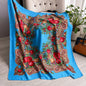 Women Russian Floral Scarf Ethnic Style Square Bandana Head Scarves Ladies Handkerchief Headband Silk Scarf Hair Wraps 2025