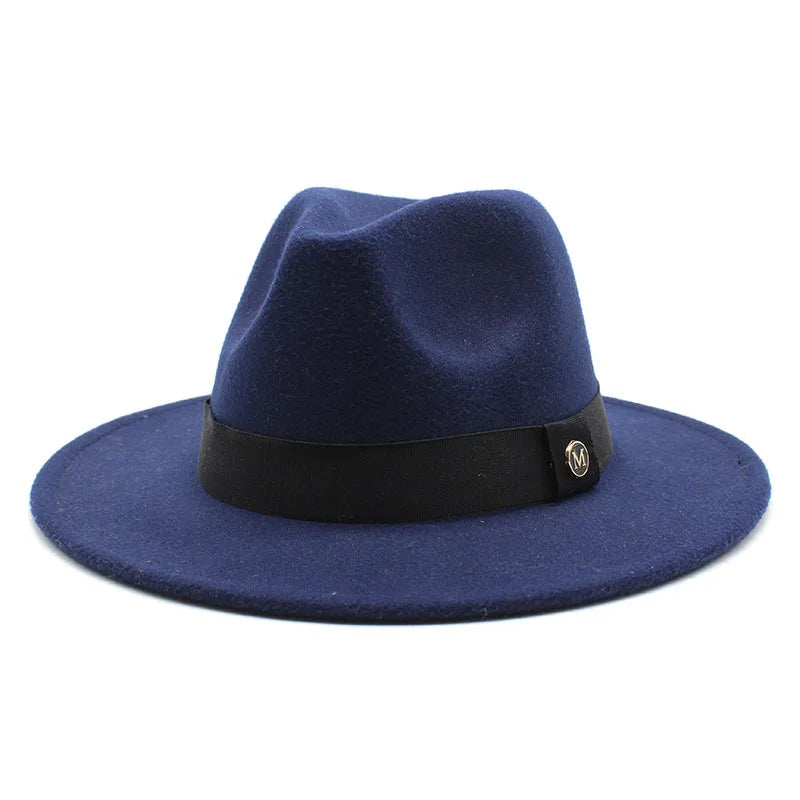 Fedora Hats for Women Fashion Elegant Bowler Dress Caps Panama Church Wedding Ribbon Band Hat Men Felt Jazz Hat
