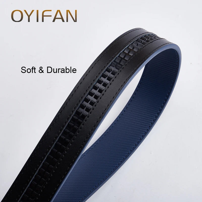 Belt for men Blue Striped Belt Automatic Buckle Belts Fashion Jeans Belt Designer Belts Genuine Leather Belt