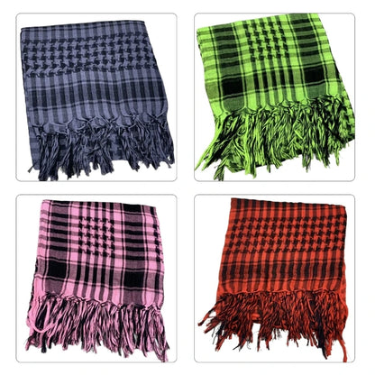 Classical Headwrap Shemagh Scarf for Sun Protections Arab Keffiyeh Headscarf Arabian Dubai Headcover Ethnic Hijab Shawl