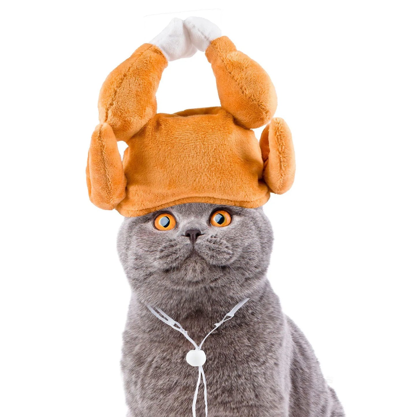 Cute Cat Turkey Hat Funny Hand-made Puppy Caps Pets Halloween Party Cosplay Headwear Adjiustable Cat Hat Hair Decoration