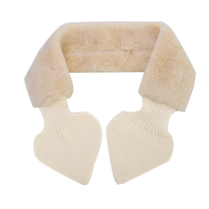 Women Scarves Girls Ladies Autumn Winter Knitted Scarf Sweet Cute Comfortable Warm Female Cross Straps Shawl Soft Neck Scarf