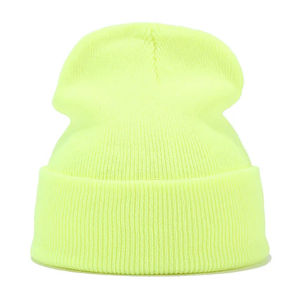 Knitted hats for men and women in autumn and winter, pure color, simple and versatile. Knitted hats with pullovers and cold hats