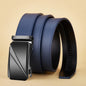Belt for men Blue Striped Belt Automatic Buckle Belts Fashion Jeans Belt Designer Belts Genuine Leather Belt