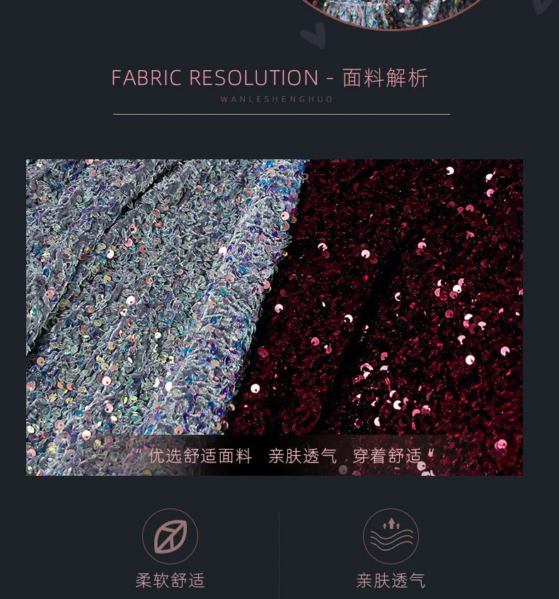 Girl's Western Style Evening Dress Flower Girl Sequined Catwalk Host Piano Performance Princess Dress