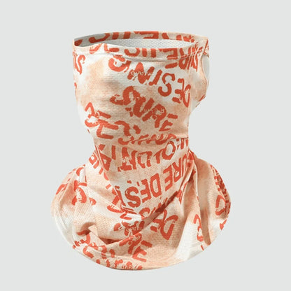 Scarves English Graffiti Sunscreen Face Mask UV Protection Shading Riding Mask Personal Breathable Ice Silk Face Towel Summer