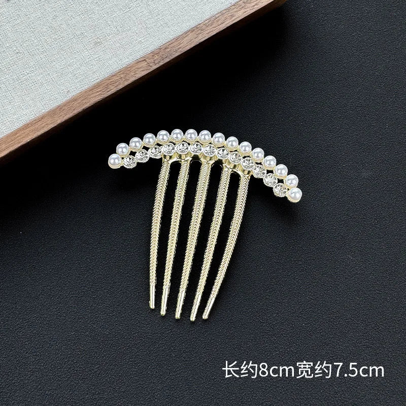 Fashion Hair Accessories Metal U Shape Hair Clip For Women Elegant Simulated Pearl Tassels Hairpin Female Headwear Gifts