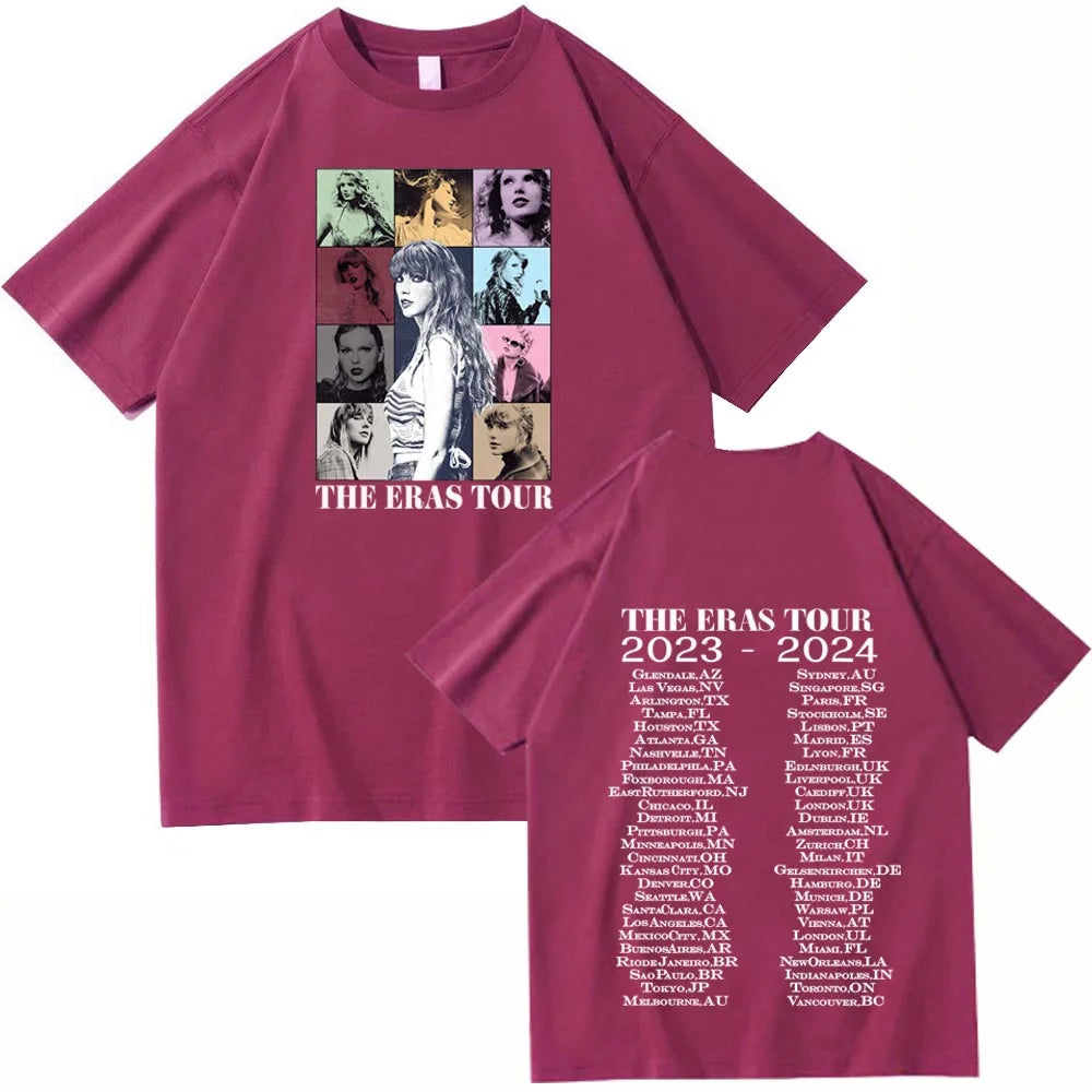 T.S The Era Tour T-shirt Man Women Harajuku O-neck Casual Shirt Fans Gift