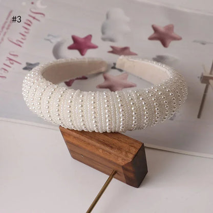 Pearl Hair Accessories Headwear Women's Hair Strap Fashion Retro Exquisite  Accessories Girls and Children's Hair Hoops