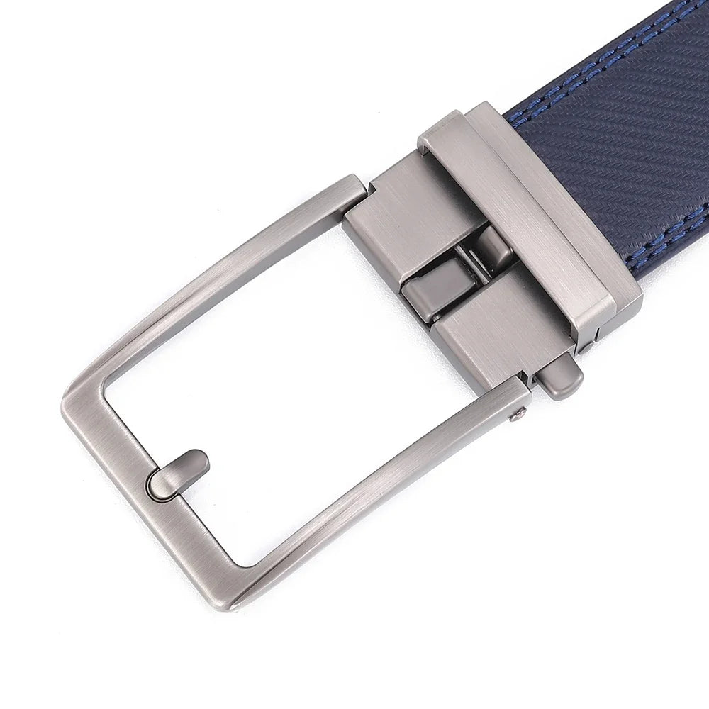Click Belts for Men Luxury Brand Designer Automatic Buckle Real Original Genuine Leather Men's Belt Male Jeans Waist Straps