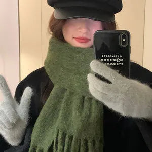 Scarf For Women Winter High-End New Autumn And Winter Korean Version Warm And Thickened Versatile Neck Protection