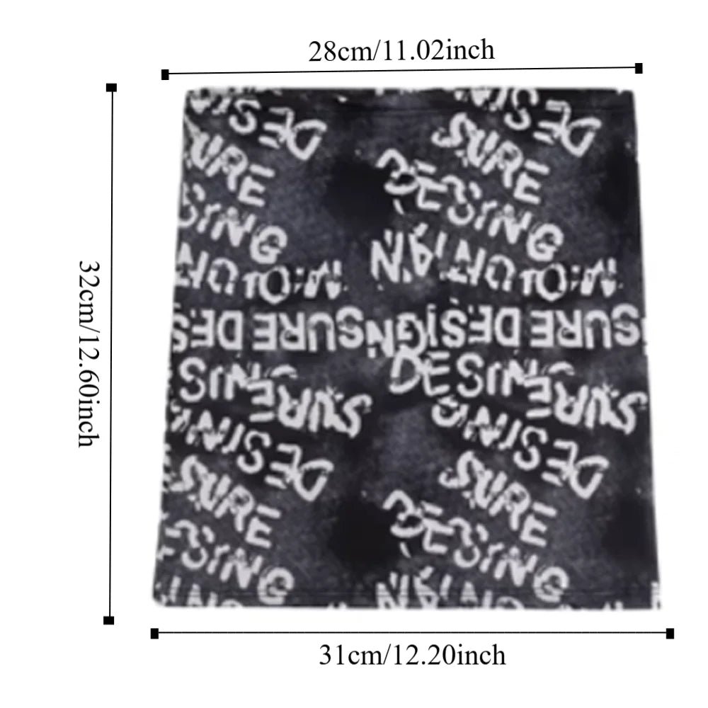 Scarves English Graffiti Sunscreen Face Mask UV Protection Shading Riding Mask Personal Breathable Ice Silk Face Towel Summer