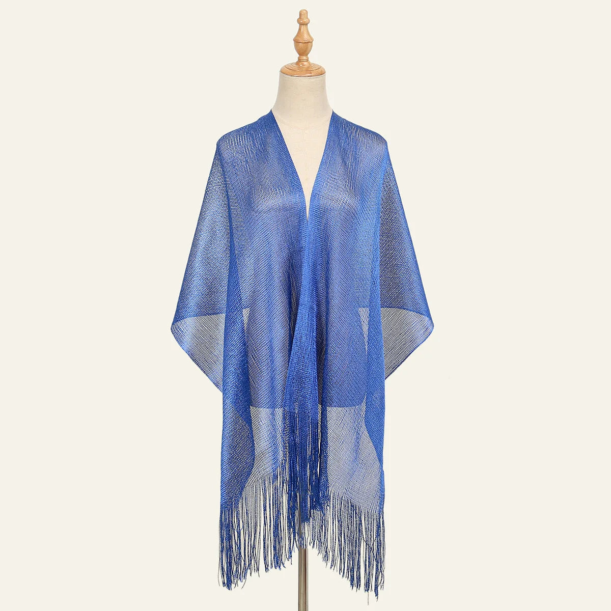 Sexy Fashion Banquet Sunscreen Shawl Gold Silver Shiny Scarves For Women Lace Tassel Party Evening Dress Scarf