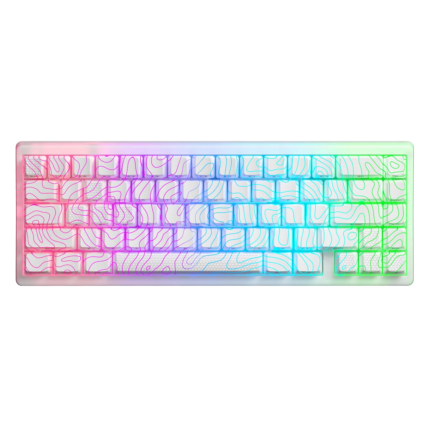 XVX M67 JadeStone Black Wireless Mechanical Keyboard With IMD-Tech Keycaps Tri-Mode Tech Topographic Keyboard Gasket Design