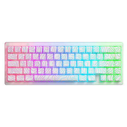 XVX M67 JadeStone Black Wireless Mechanical Keyboard With IMD-Tech Keycaps Tri-Mode Tech Topographic Keyboard Gasket Design