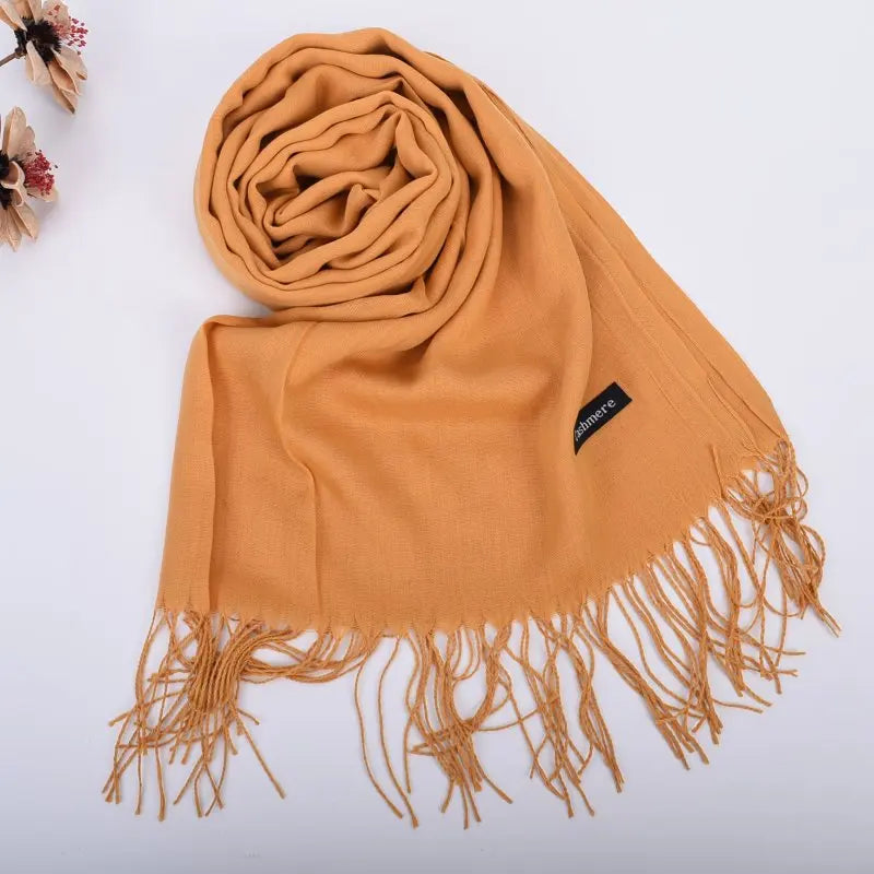 New autumn and winter solid color scarf for both men and women, 100g single color headscarf shawl